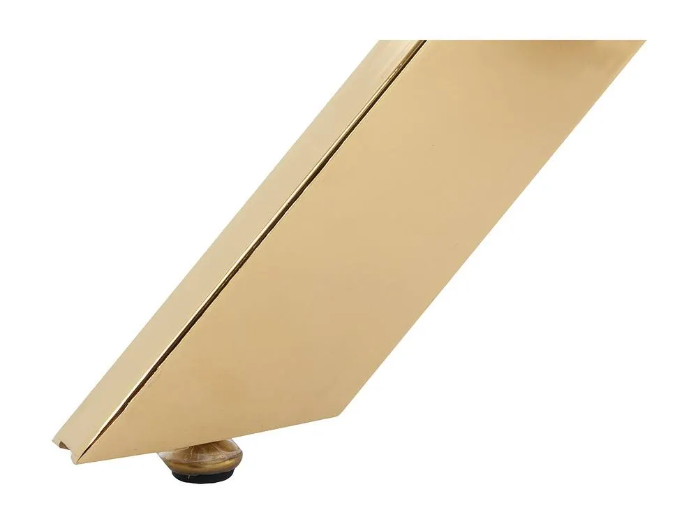 Vente-unique Tempered Glass & Gold Metal Console Table - Transparent - COSIMA in Clear 6