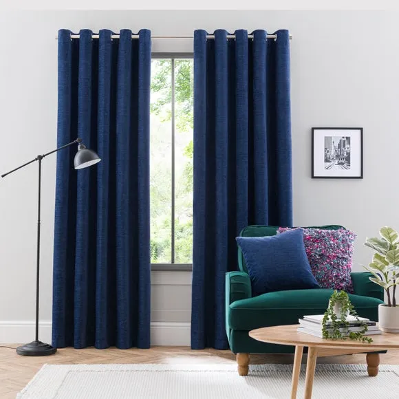 Genoa Chenille Blackout Eyelet Curtains 2
