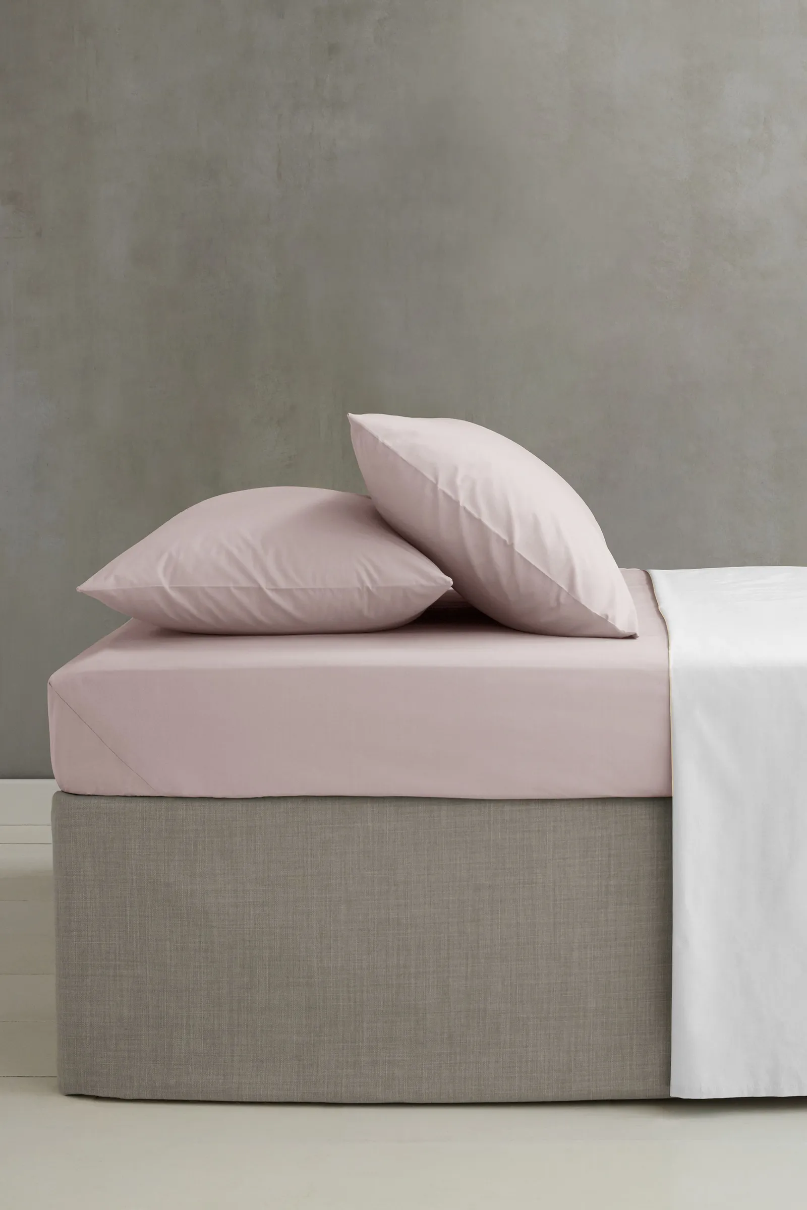Catherine Lansfield 'Easy Iron Percale' Standard Pillowcase Pair in Pink 2
