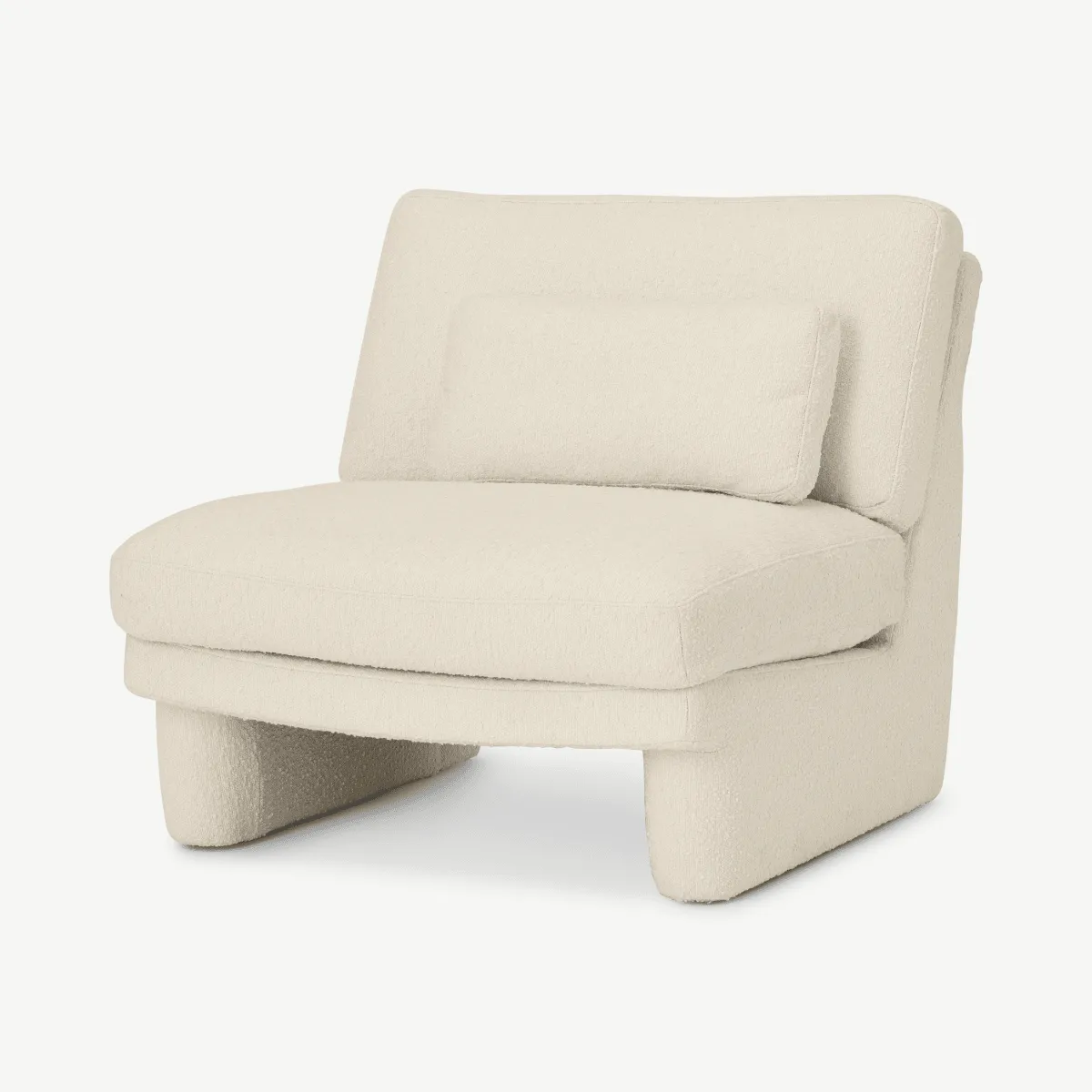 Ciara Accent Armchair, Whitewash Boucle