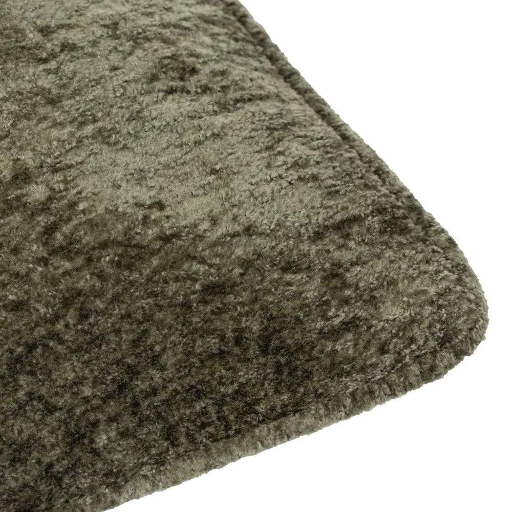 Paoletti Lustre Crushed Velvet Cushion in Green 4