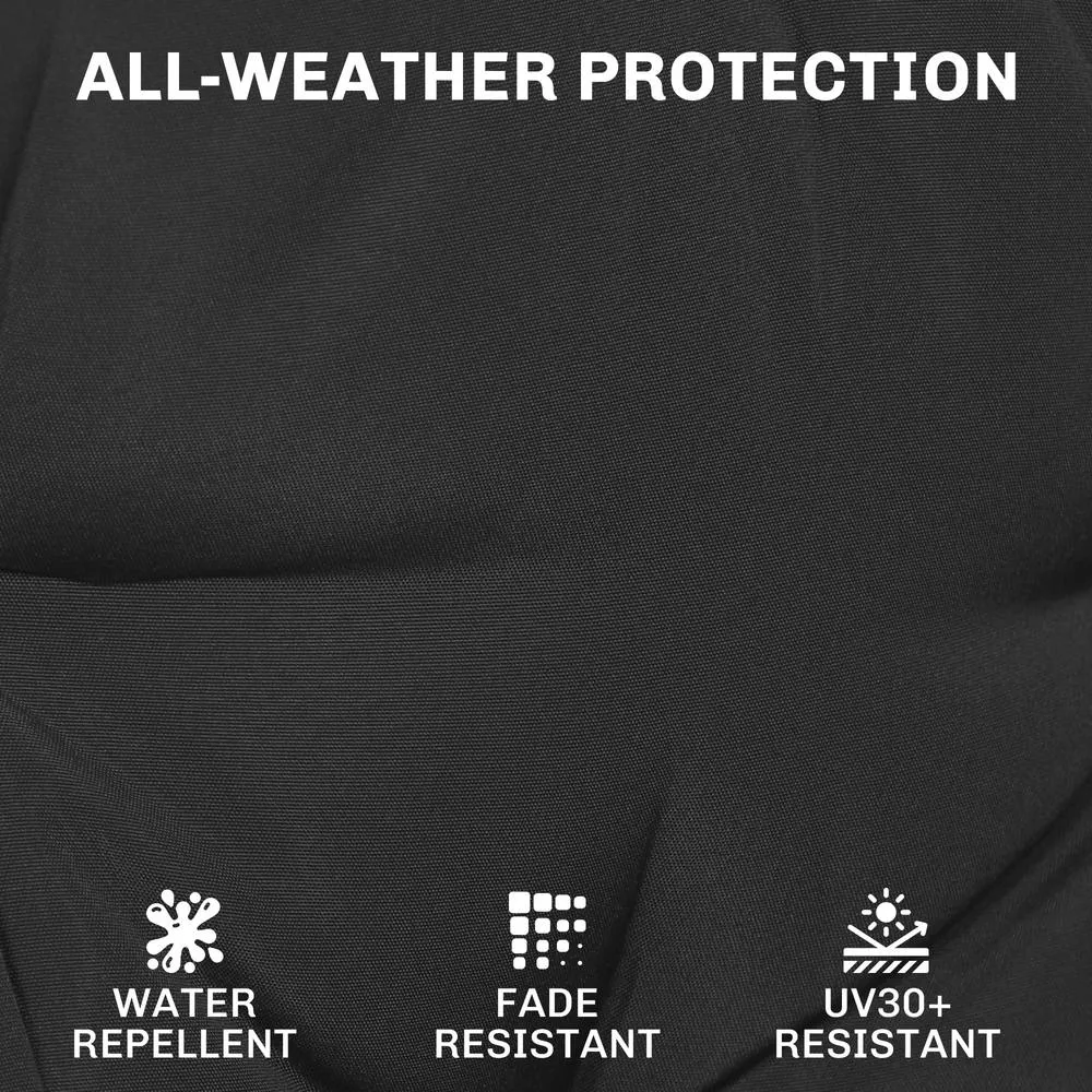 OUTSUNNY Outdoor Chair Seat Cushions Set of 2, Garden Chair Cushions in Black 6