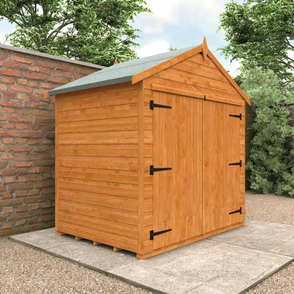 Buttercup Farm 4x6 Flex Apex Bike Shed 12mm Flex - L123.8 x W175 x H195.3 cm in Burnt Orange 5