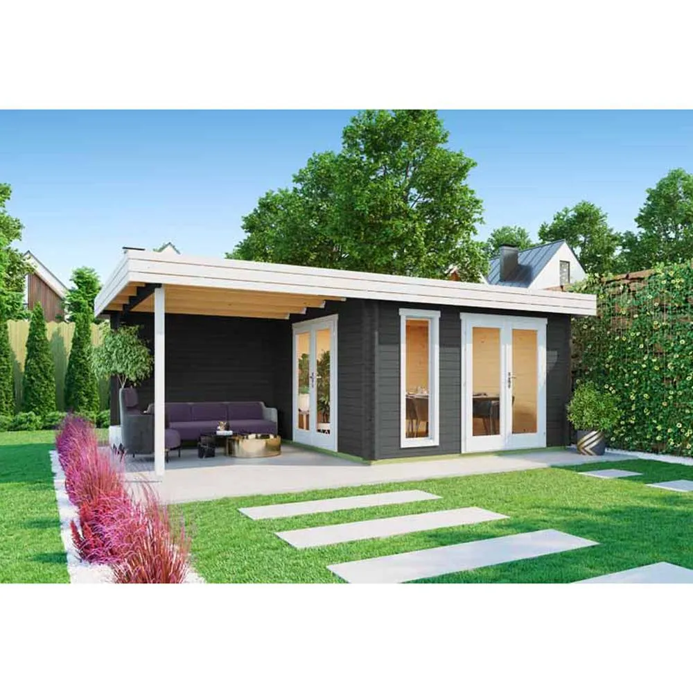 Lasita Maja Ltd Anders-Log Cabin, Garden Room, Home Office - L688xW414.8xH233.7 cm in Natural 4