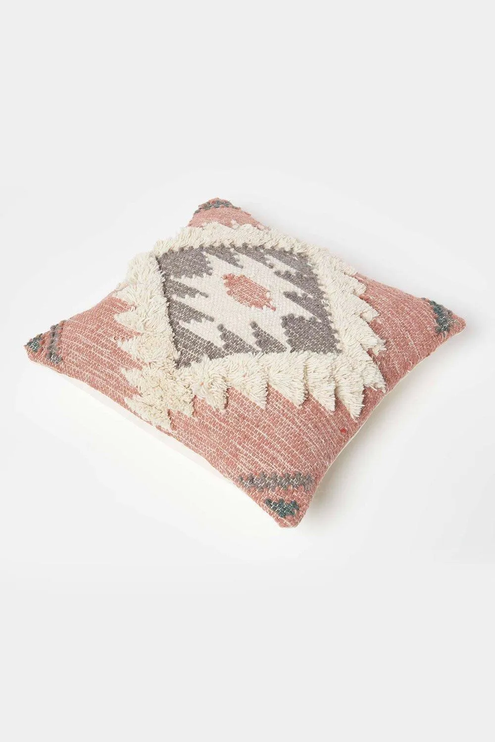 Homescapes Pali Handwoven Traditional Kilim Cushion in Pink 5