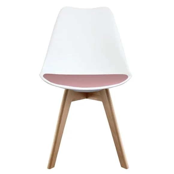 Fusion Living Soho White Plastic Dining Chair with Squared Legs 3