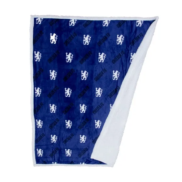 Chelsea Goal Sherpa Fleece Blanket 100cm x 150cm 6