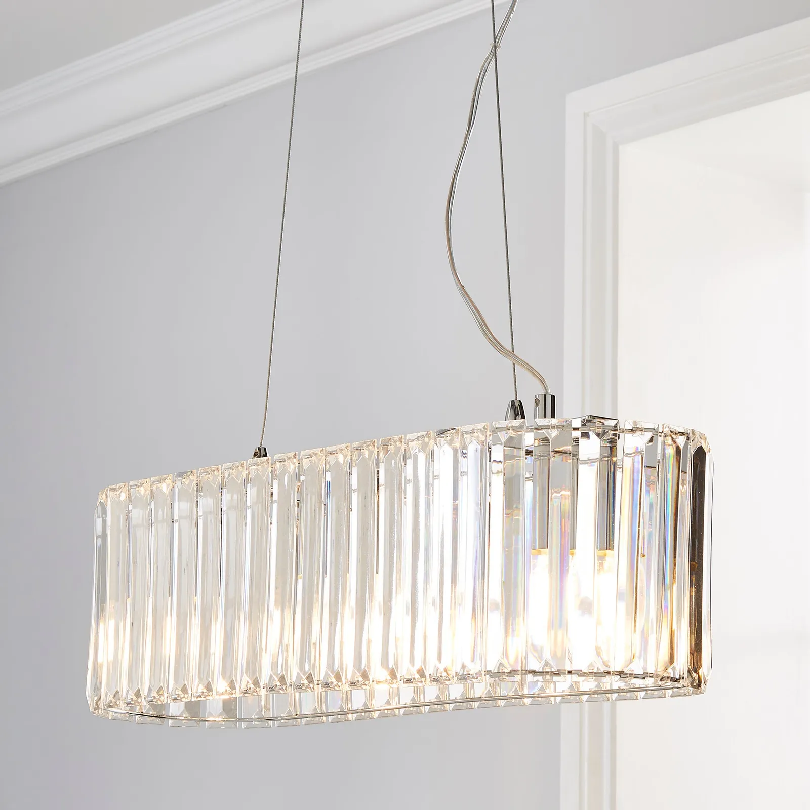 Prism 3 Light Diner Fitting Clear
