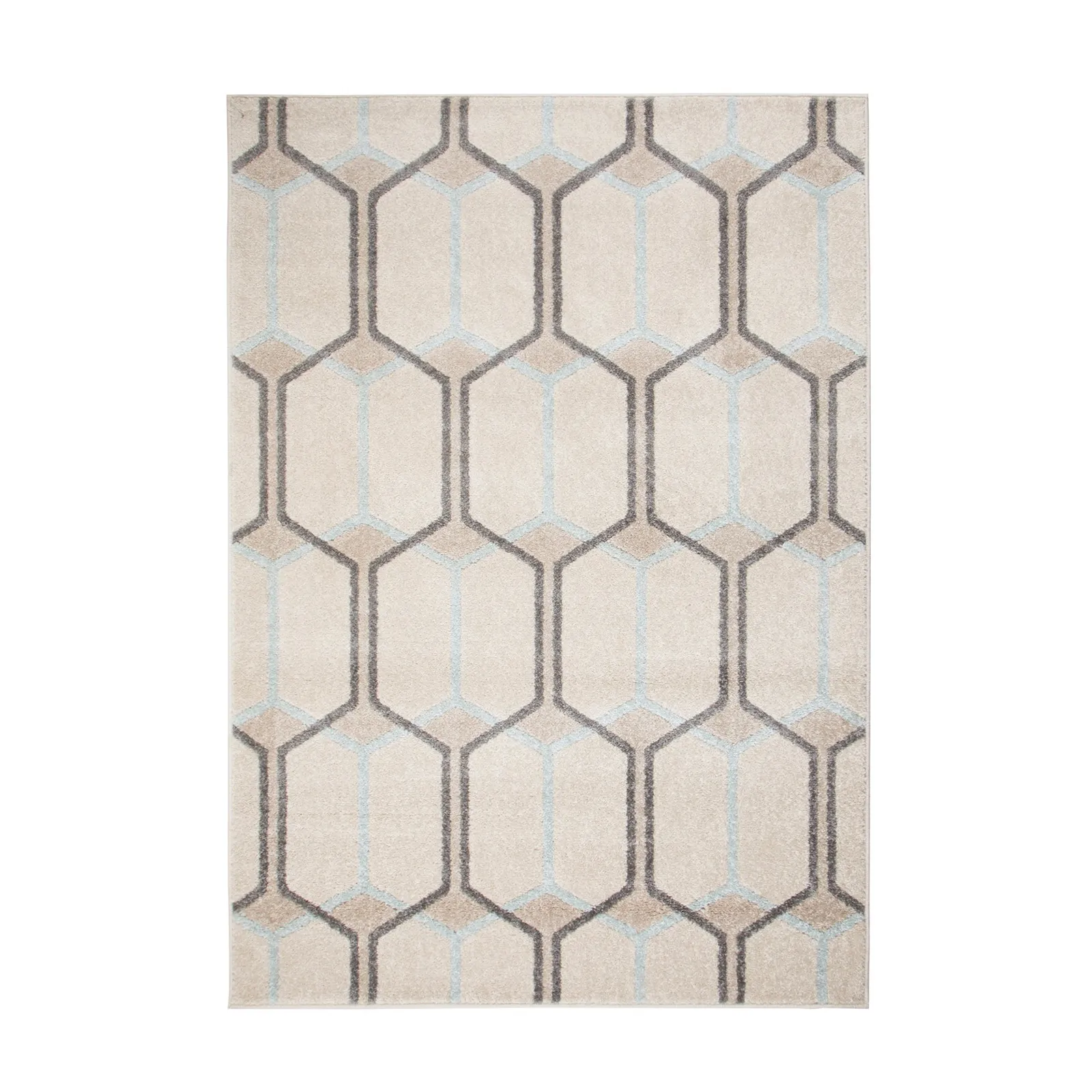 Urban Trellis Rug Grey, Blue and Pink
