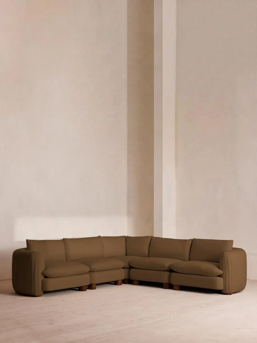 Vivienne Modular Corner Sofa, Linen, Ochre