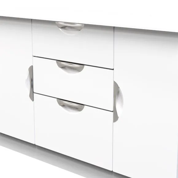 Rowe 2 Door 3 Drawer Wide Sideboard 5