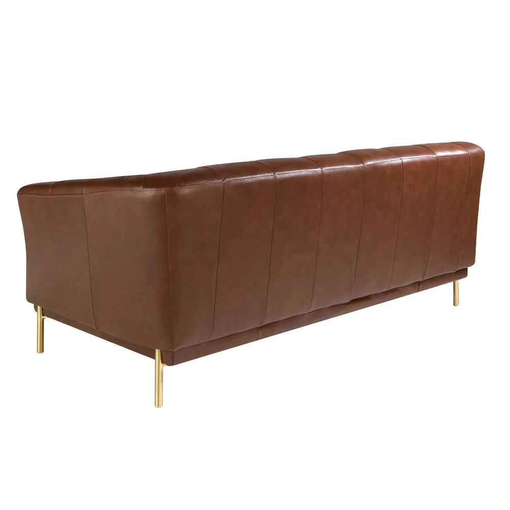 Angel Cerda Chester 2-Seater Sofa Cognac Cowhide Leather in Brown 6