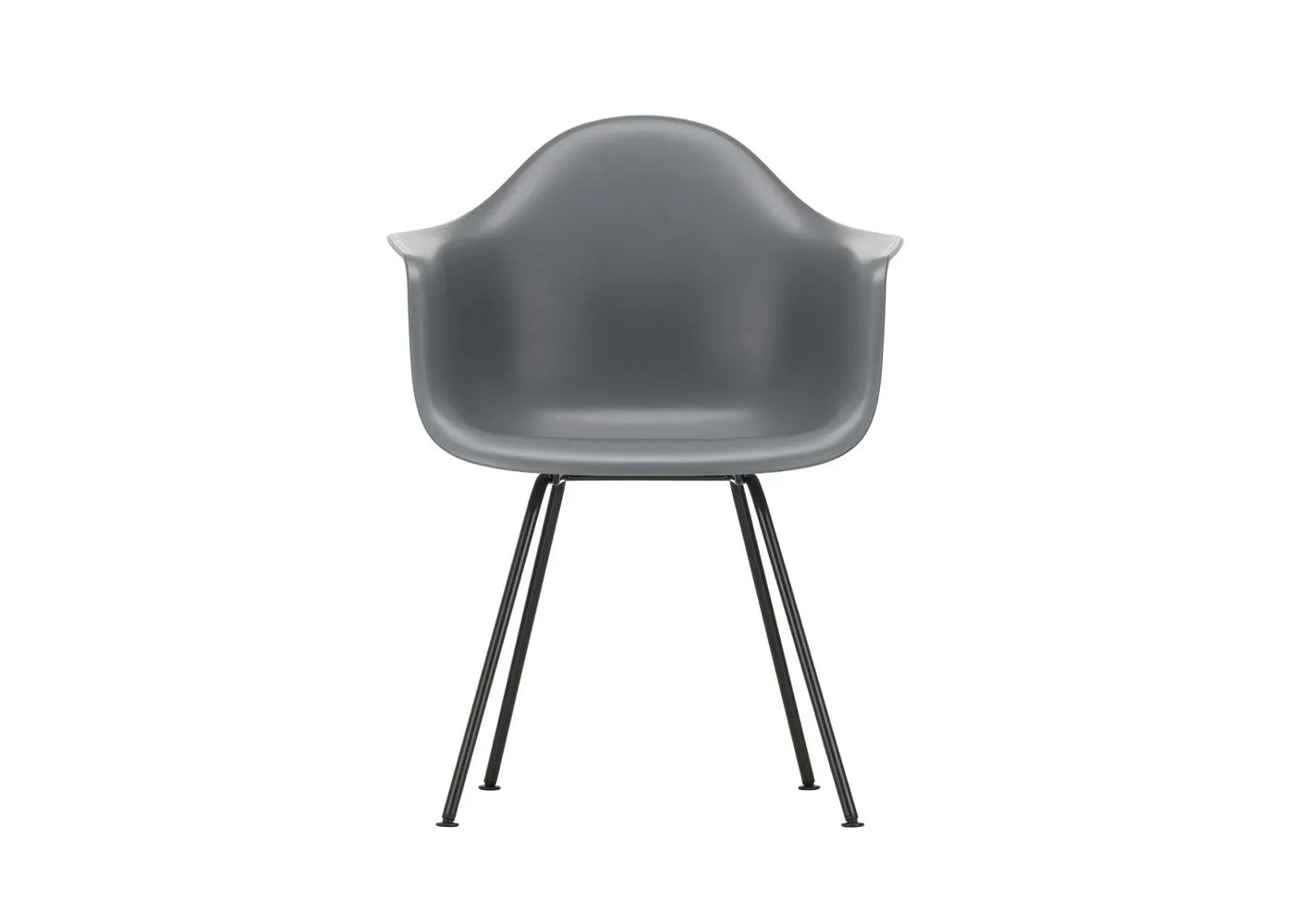 Vitra Eames DAX Armchair New Height Granite Grey Basic Dark Powder Coated Base 1