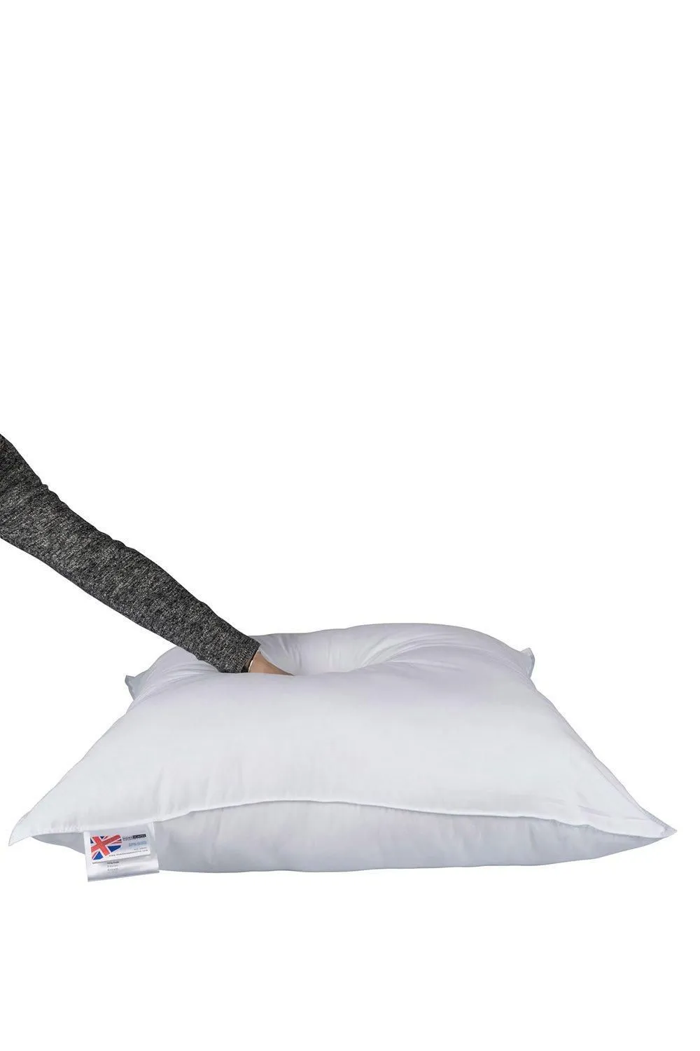 Homescapes Microfibre Euro Continental Square Pillow - 80cm x 80cm (32"x32") in White 2