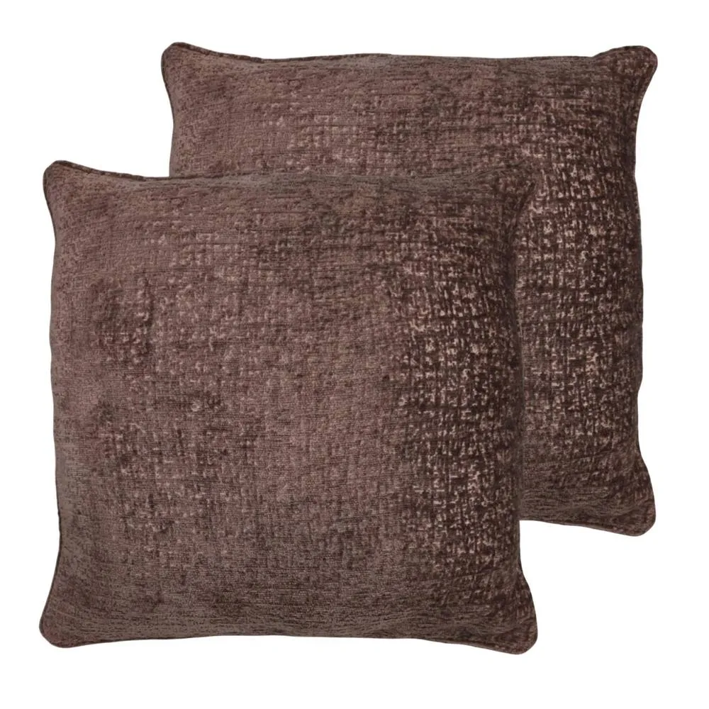 HomeSpace Direct Belmont Cushions 2 Pack in Brown