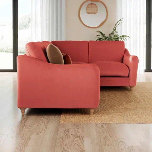 Hattie Matte Plush Velvet Corner Sofa 2