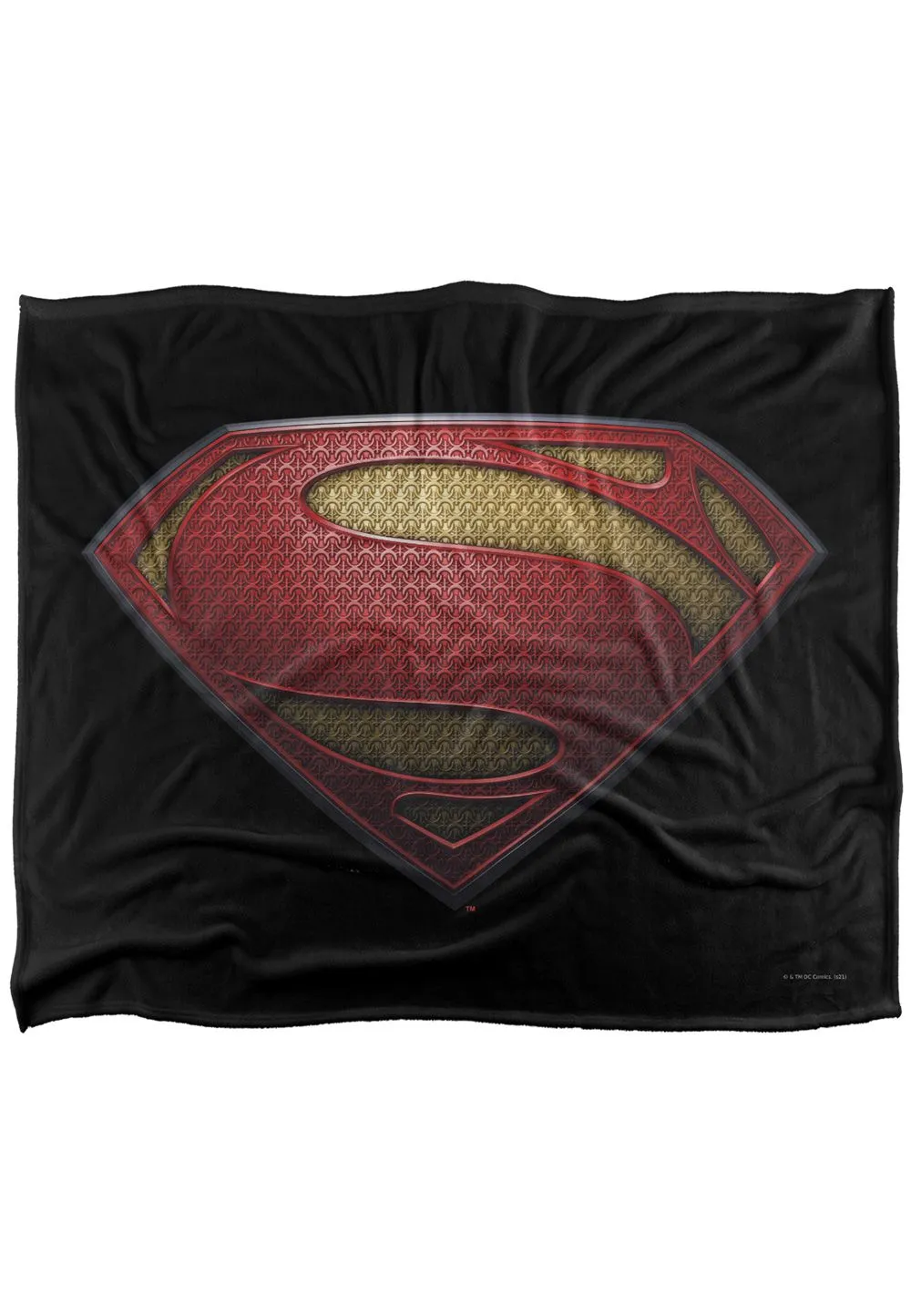 Warner Brothers Man Of Steel Logo Officially Licensed Silky Touch Super Soft Throw Blanket 152 x 127 cm in White