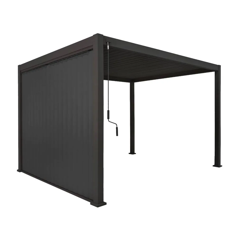 sweeek Vertical adjustable louver panel 3m for Triomphe pergola 3x3m V2 4x3m in Dark Grey 4
