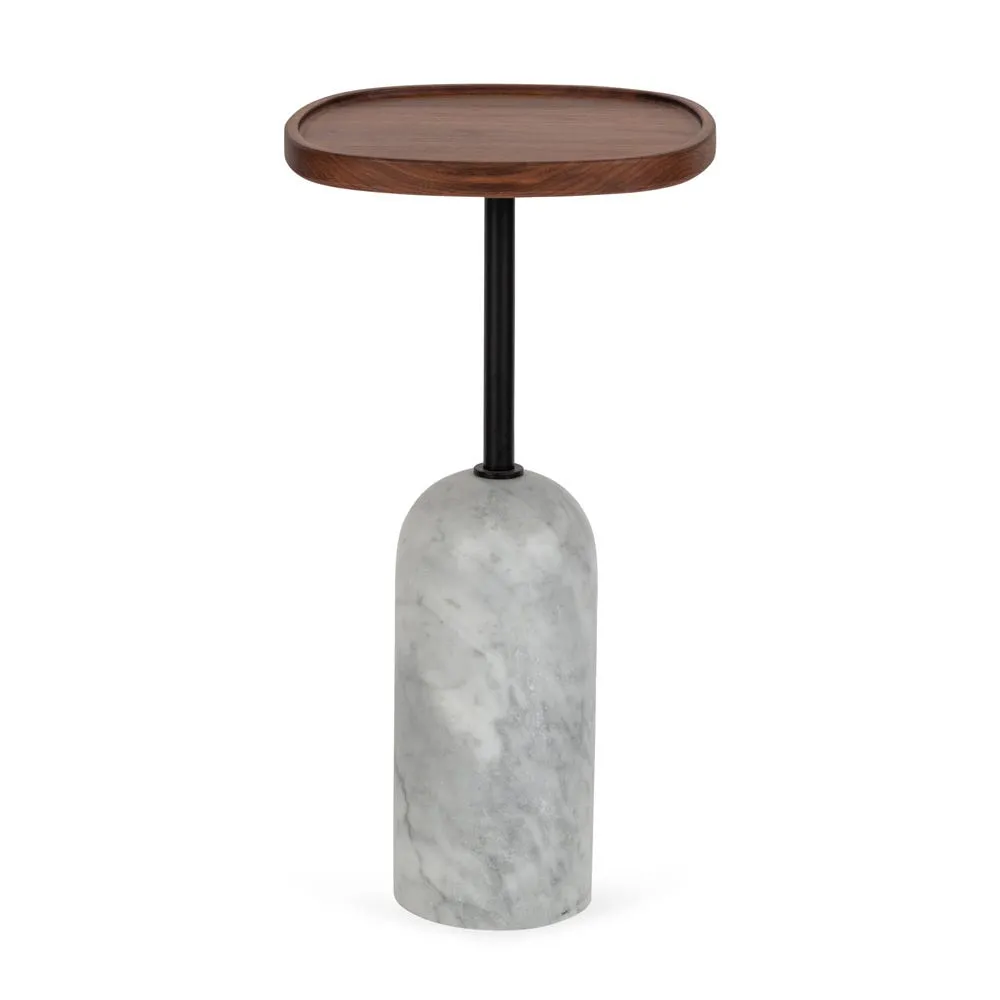 Porada Ekero Square Side Table Carrara White Marble Base 3