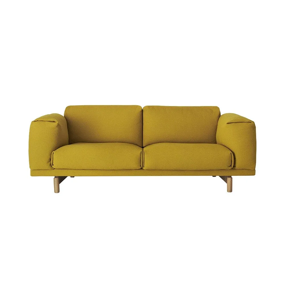 Muuto Rest 2 Seater Sofa Kvadrat Hallingdal 457 Yellow 2