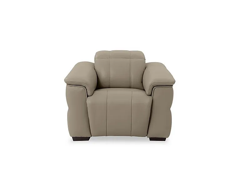 Inca NC Leather Power Recliner Chair with Power Headrest - Oyster