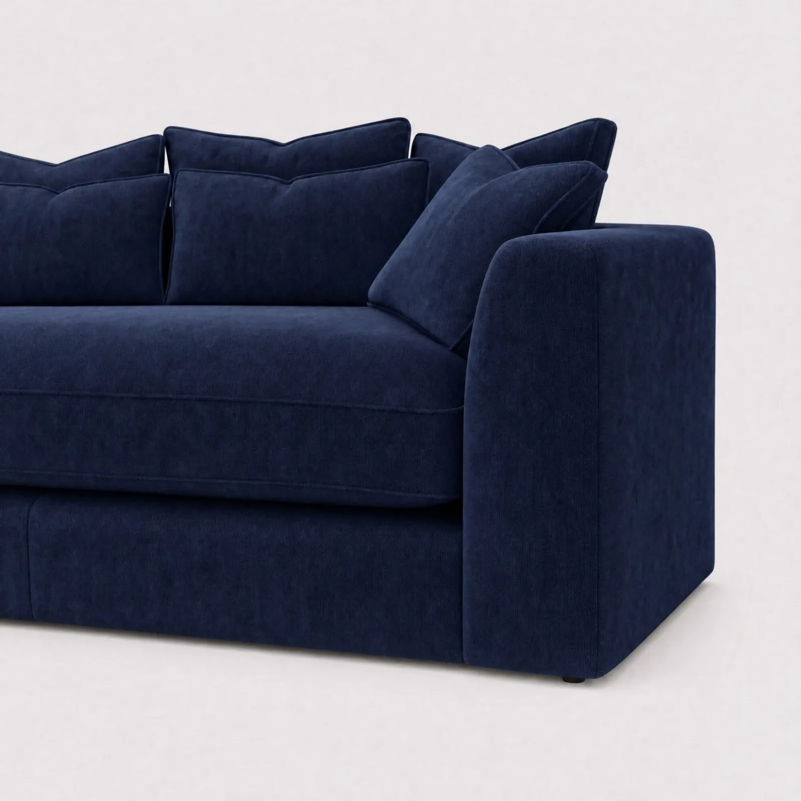 Harrington 1 Arm Small Modular Sofa Right, Navy Fabric | Barker & Stonehouse 2