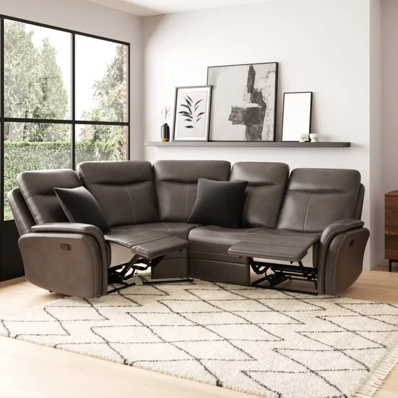 Monte Faux Suede Reclining Corner Sofa 2