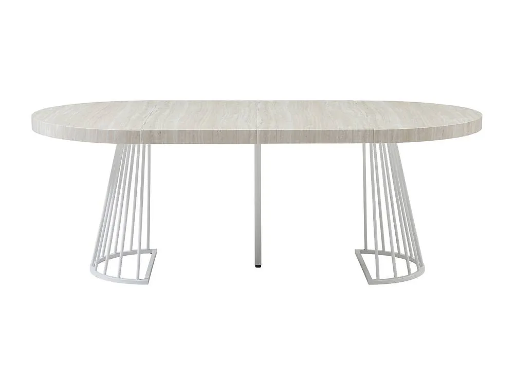 Vente-unique Extendable Dining Table - 2 To 12 People - MDF & Steel - Beige 5
