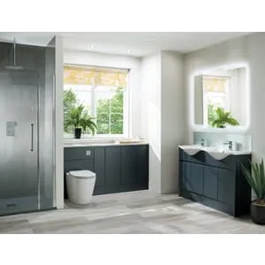 Duarti By Calypso Beaufort 600mm Floor Reaching Full Depth Toilet Unit - Grey Varnish 2