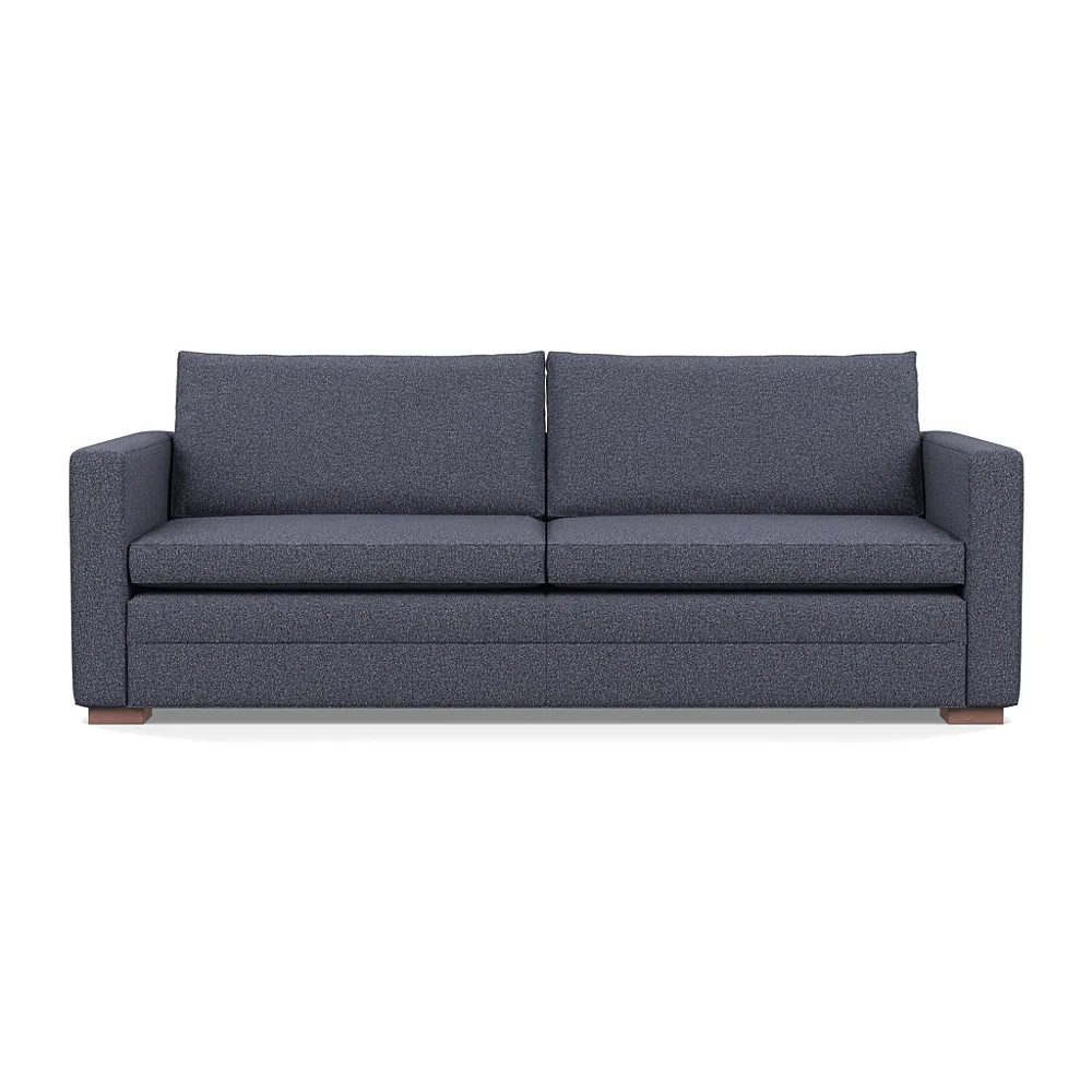 Heal's Palermo 4 Seater Sofa Loop Boucle Navy Walnut Feet 1
