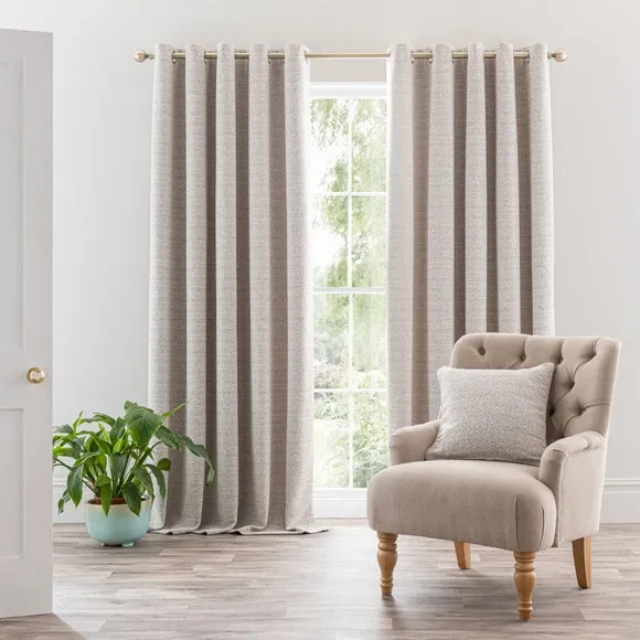 Churchgate Woodhouse Boucle Eyelet Curtains (Blackout Available) 2