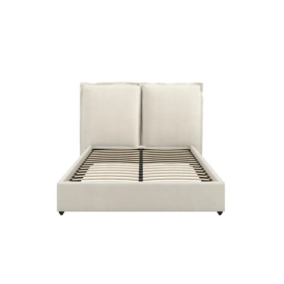 Sunday Pillow Back Bed Frame, Linen 2