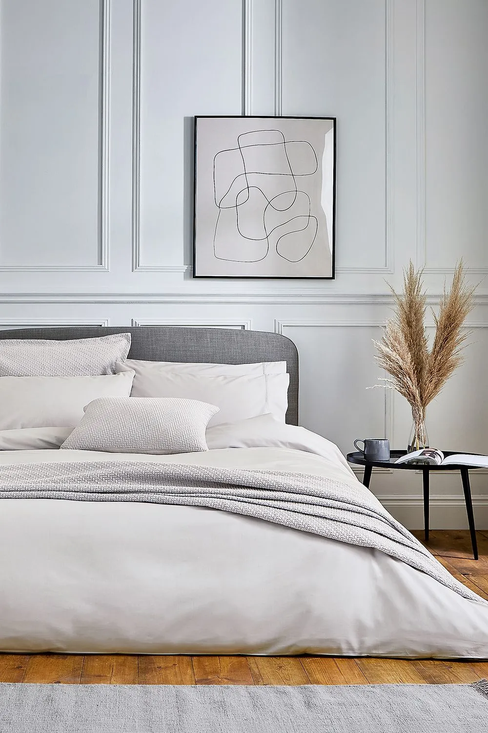 1951 'Andaz' Eqyptian Cotton Standard Pillowcase in Silver 3