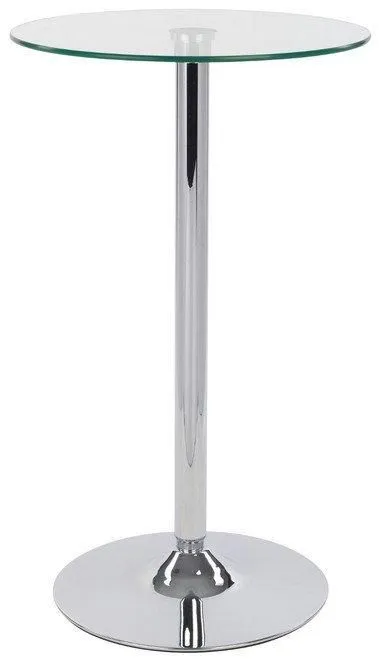 netfurniture Cipi Tall Poseur Table Round Clear Glass