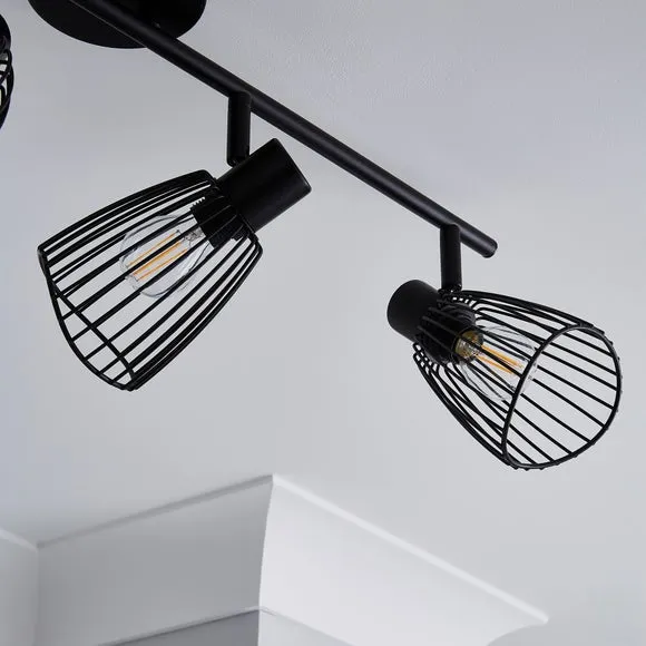 Elements Jaula 4 Light Semi Flush Spotlight Bar 3