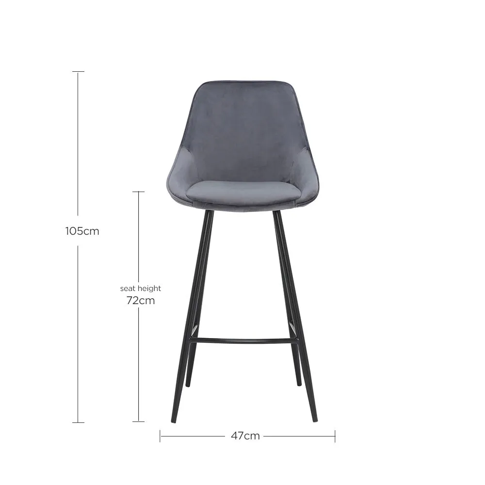 Southbury Barstool, Grey Fabric | Barker & Stonehouse 5