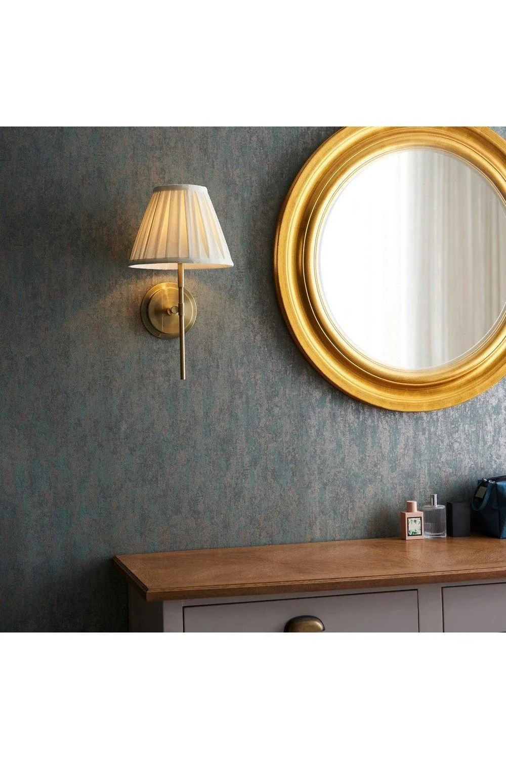 Netlighting Rennes Fitting Only Wall Lamp Antique Brass Plate in Gold 3
