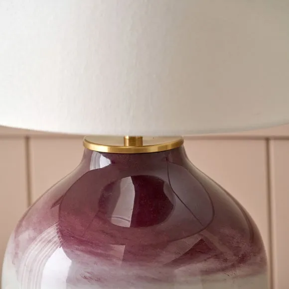 Pacific Lifestyle Juno Ombre Glass Table Lamp with Henry Cylinder Lampshade 3