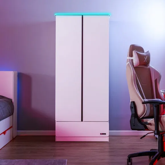 X Rocker Carbon Tek Wardrobe with Neo Fibre LED 2