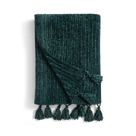 Chunky Chenille Throw Blanket 130x180cm 5