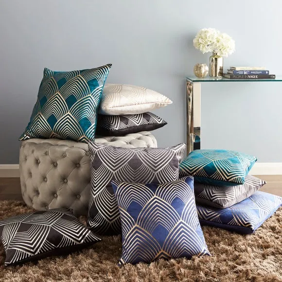 Geo Silver Foil Cushion 5