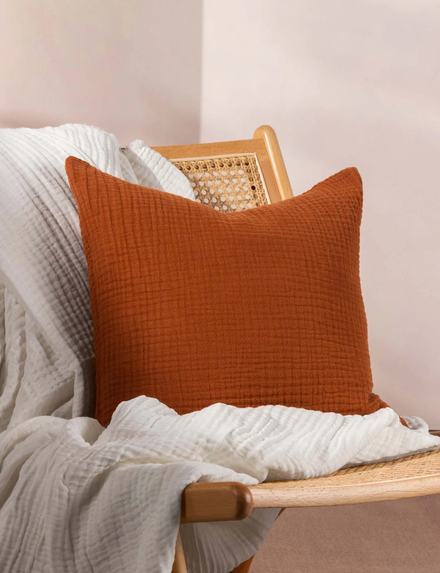 YARD Lark Pure Cotton Cushion Dark Brown
