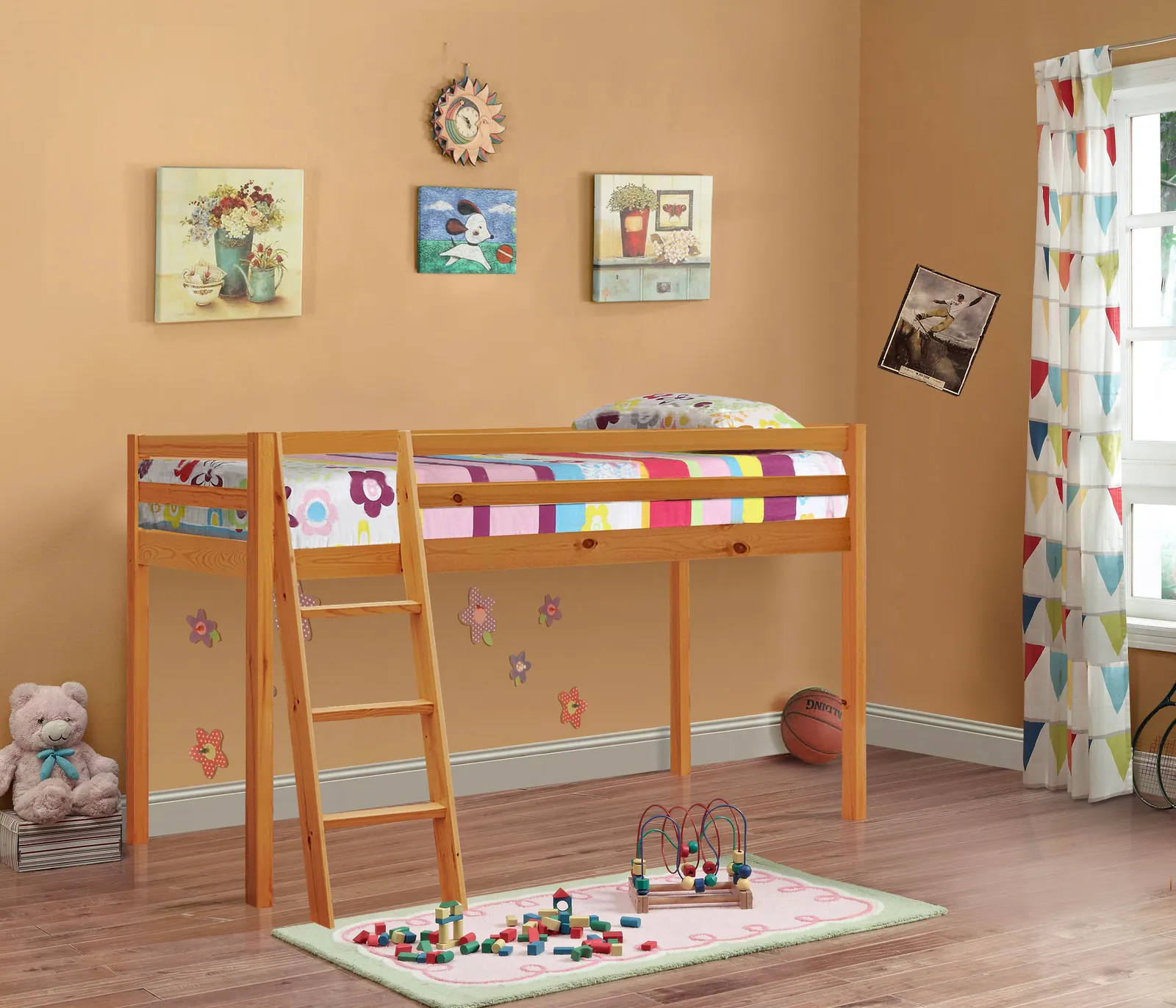 Comfy Living Ltd 3ft Wooden Mid Sleeper Various Colours in Light Brown