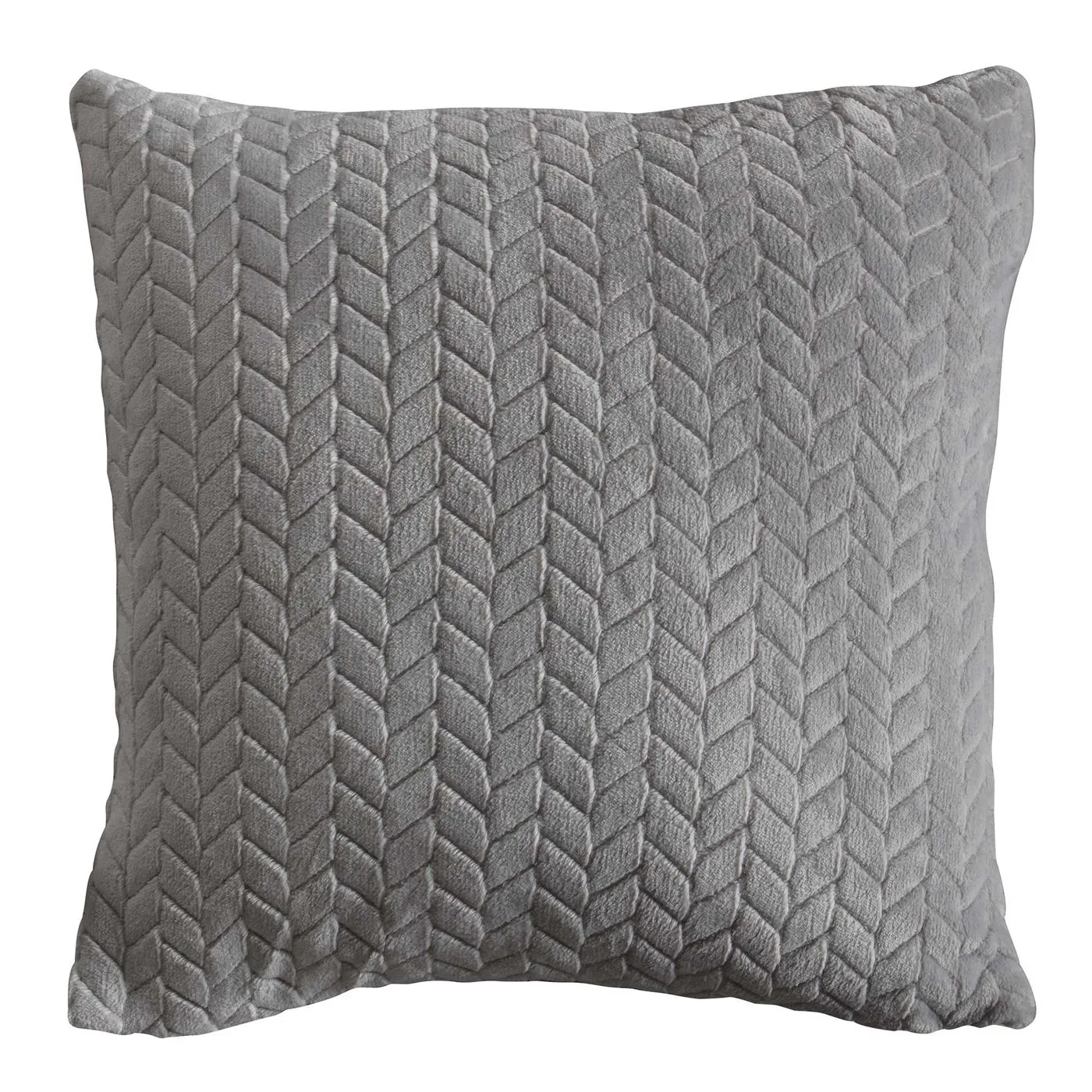Silver Chevron Cushion