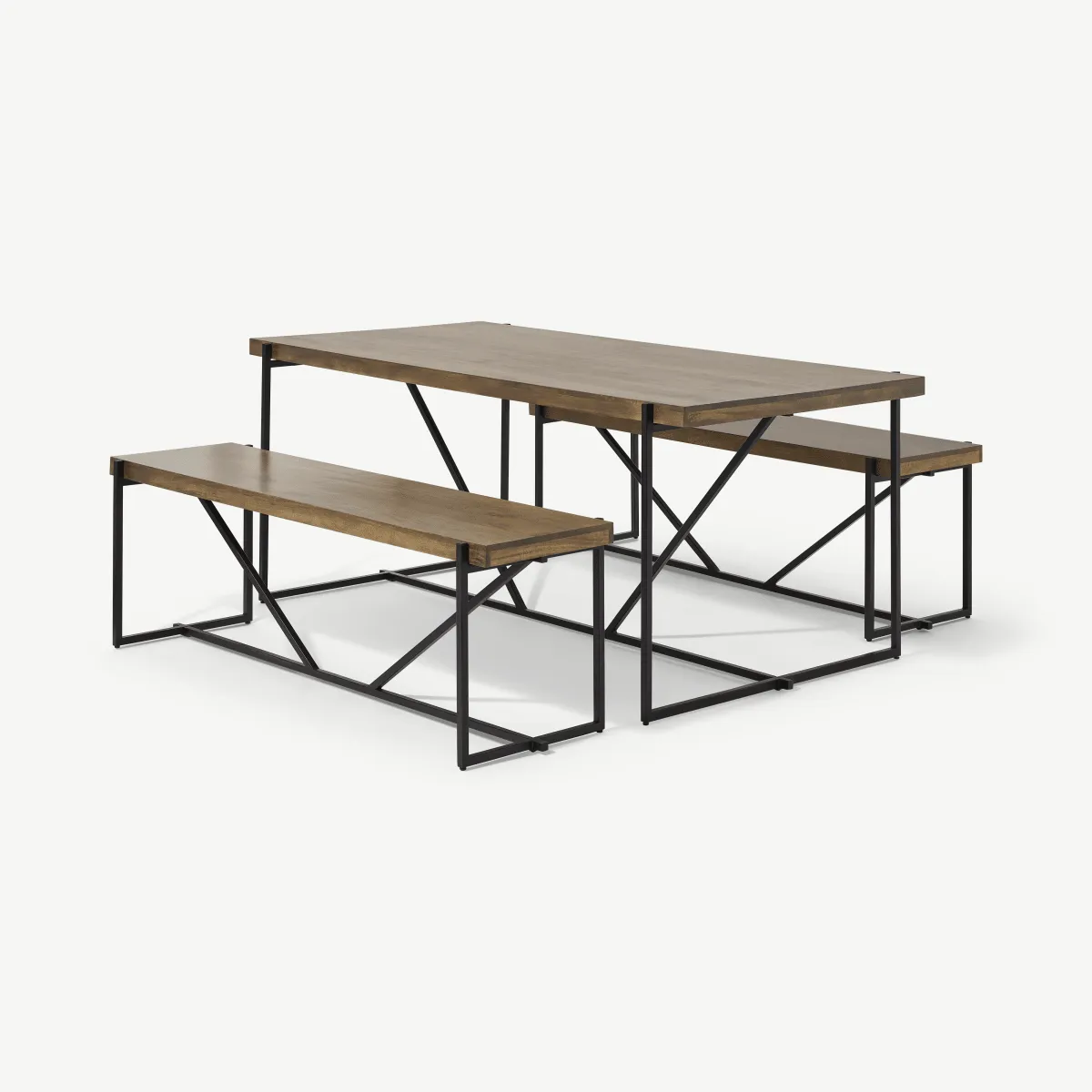 Morland Dining Table & Bench Set, Mango Wood