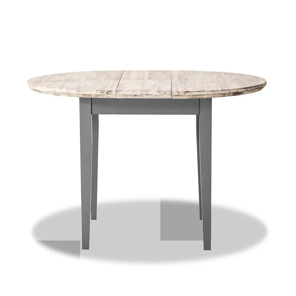 Statement Furniture Florence Round Extendable Kitchen Dining Table in Light Grey 3