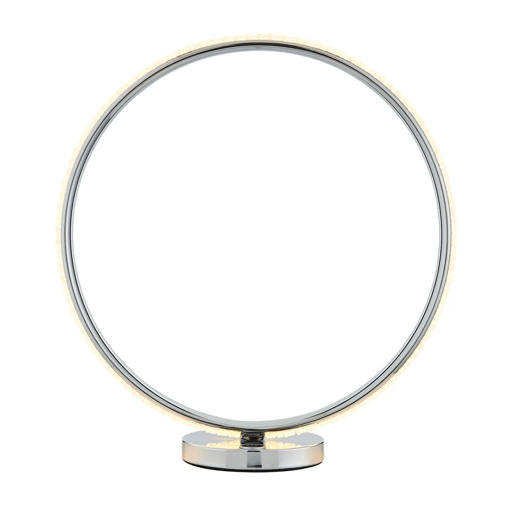 Lena Ring LED Table Lamp, Chrome