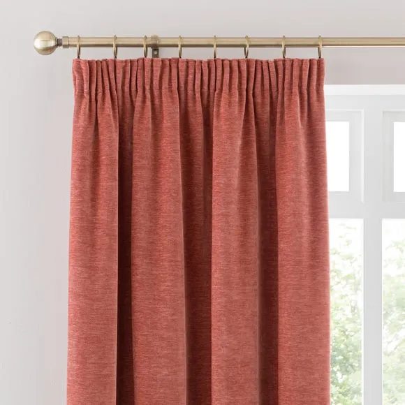 Vintage Chenille Pencil Pleat Curtains 1