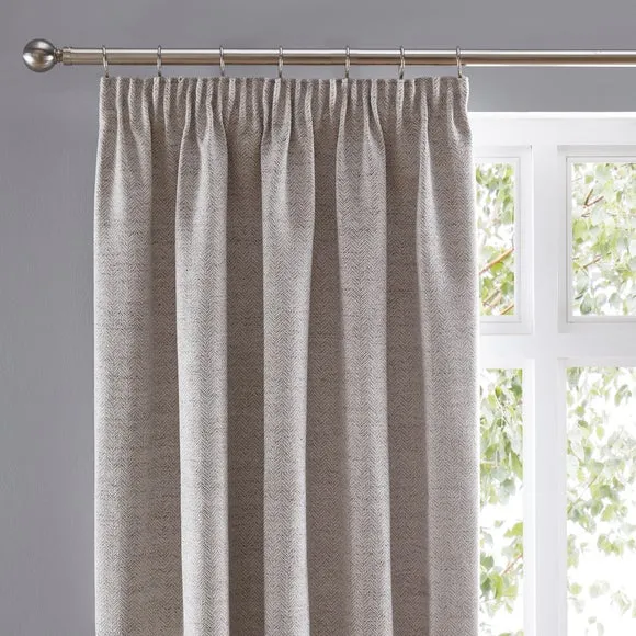 Churchgate Swithland Herringbone Pencil Pleat Curtains 1