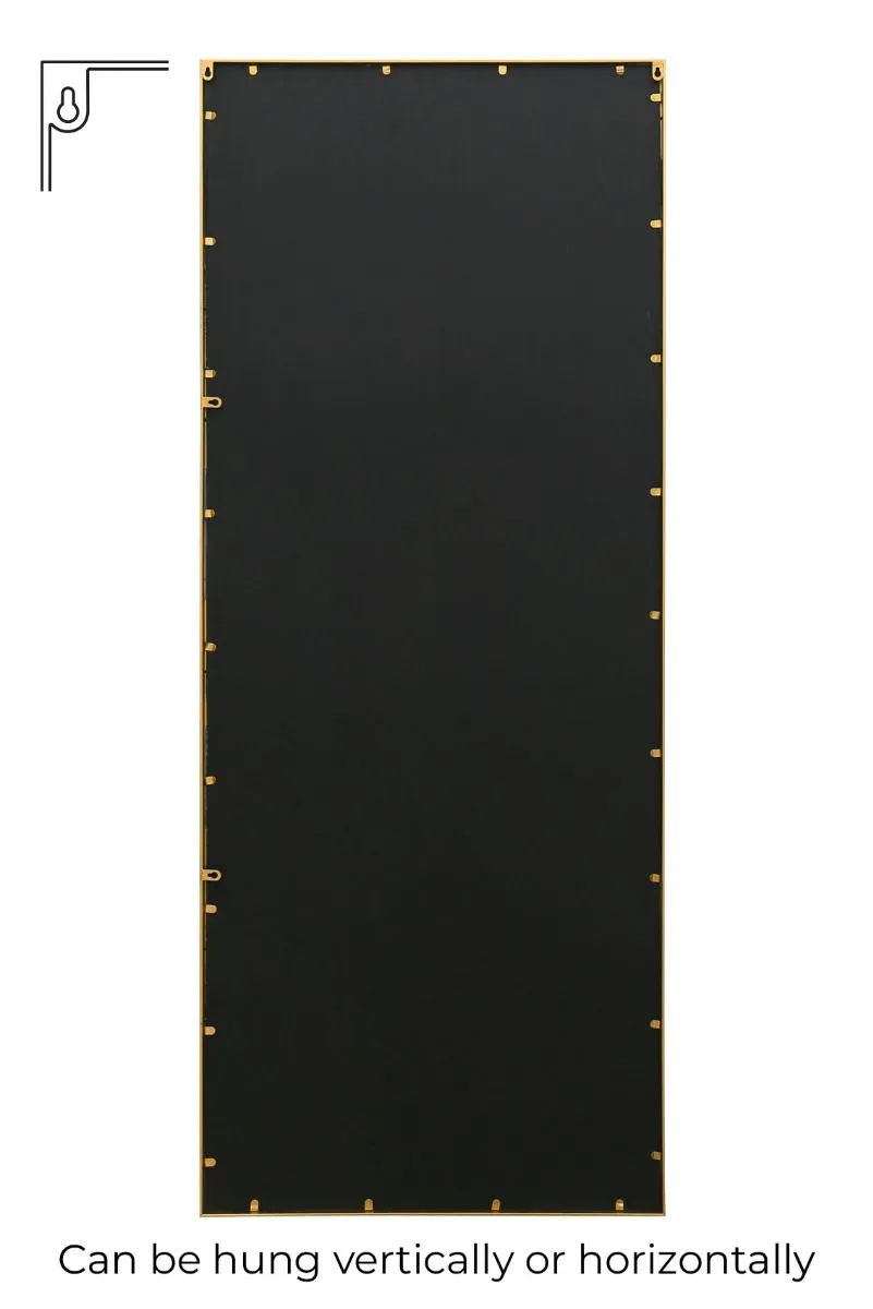 MirrorOutlet Gold Modern Window Leaner / Wall Mirror 79" X 31" (200CM X 80CM) 5